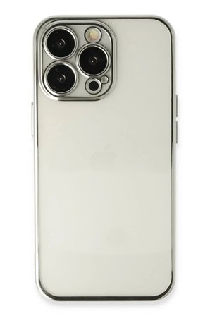 Newface Apple iPhone 13 Pro Kılıf Razer Lensli Silikon - Gümüş