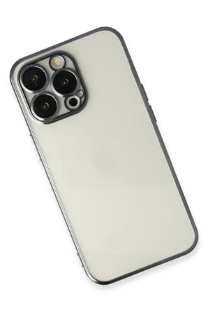 Newface Apple iPhone 13 Pro Max Kılıf Razer Lensli Silikon - Siyah
