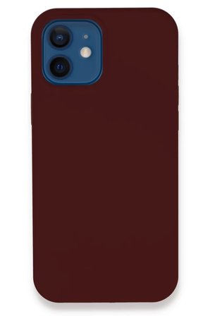 Newface Apple iPhone 12 Kılıf Lansman Legant Silikon - Bordo