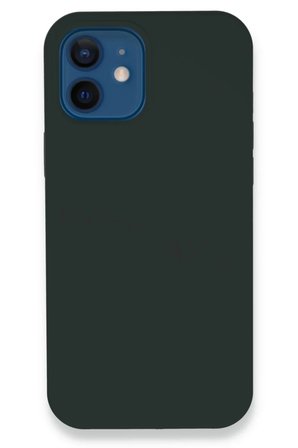 Newface Apple iPhone 12 Kılıf Lansman Legant Silikon - Koyu Yeşil
