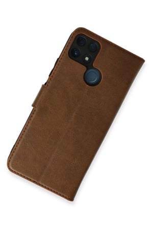 Newface Realme C25 Kılıf Trend S Plus Kapaklı Kılıf - Taba