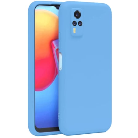 Newface Vivo Y53S Kılıf Nano içi Kadife Silikon - Mavi
