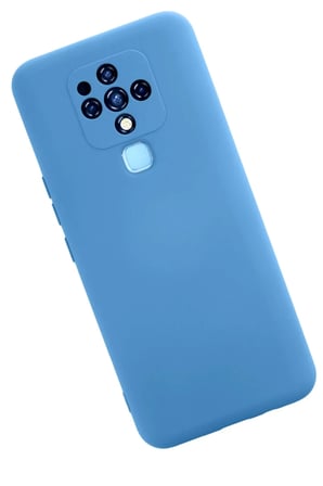 Newface Tecno Camon 16 Kılıf Nano içi Kadife Silikon - Mavi