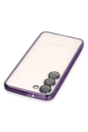 Newface Samsung Galaxy S24 Plus Kılıf Razer Lensli Silikon - Mor