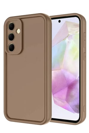 Newface Samsung Galaxy A56 Kılıf Viera Silikon - Kahverengi