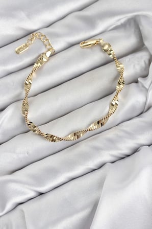 CM Burgu İtalyan Zincir Model Gold Renk Pirinç Kadın Bileklik
