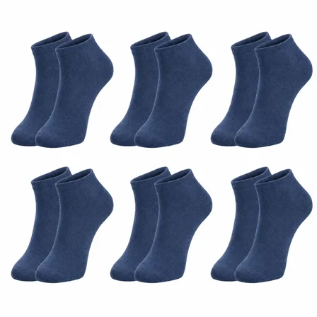 Erkek Pamuklu Patik Çorap 6'lı Paket 39-45 | Dikişsiz Burun, Koku Karşıtı, Nefes Alan Kısa Konç Sneaker Çorabı