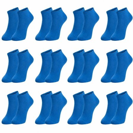 Erkek Pamuklu Patik Çorap 12'li Paket 39-45 | Dikişsiz Burun, Koku Karşıtı, Nefes Alan Kısa Konç Sneaker Çorabı