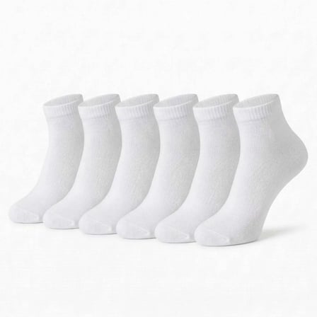 Kadın Bambu Patik Çorap 6’lı Paket, Siyah Beyaz Gri, Nefes Alan Nem Emici Yumuşak Günlük Spor Bilek Çorabı