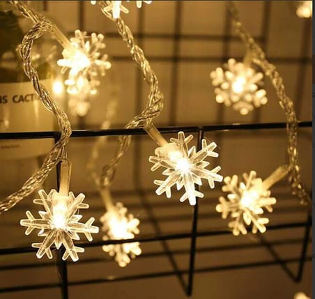 Kar Tanesi 5m 28 Led Gün Işığı Kar Tanesi:4cm