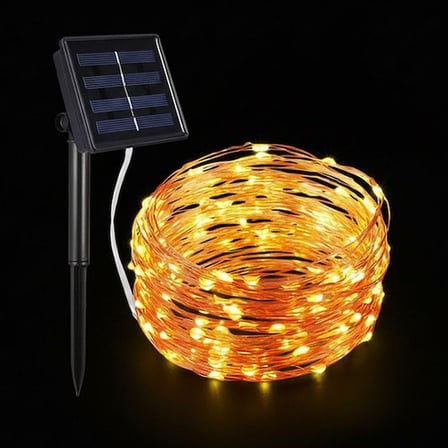 Güneş Enerjili Balkon Bahçe Peri LED 20 Metre S-20