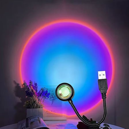 USB LED Gün Batımı Projektör Lambası Fotoğraf Çekim Işığı