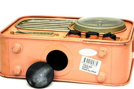 Dekoratif Metal Radyo Saat Masa Saati Vintage Ev Ofis Hediyelik