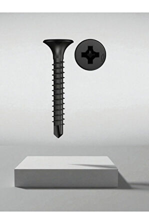 Matkap Uçlu Alçıpan Vidası Siyah Vida 3.5 X 25 Mm 100 Adet