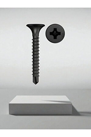 Matkap Uçlu Alçıpan Vidası Siyah Vida 3.5 X 35 Mm 100 Adet