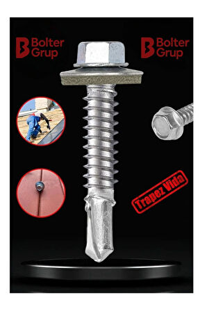 Çatı Vidası Trapez Vida Seti – 25’li Paket 5,5 Serisi (25mm-60mm Arası 5 Ölçü)