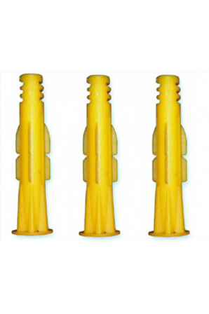 8mm Roket Dübel Profesyonel 8mm Plastik Sarı Dübel 8*50 (100 ADET)
