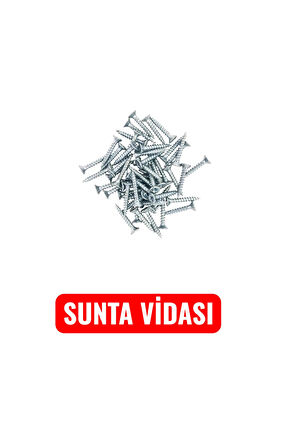 3,5x18 Sunta Mdf Ağaç Menteşe Ray Montaj Vidası (100 Adet)