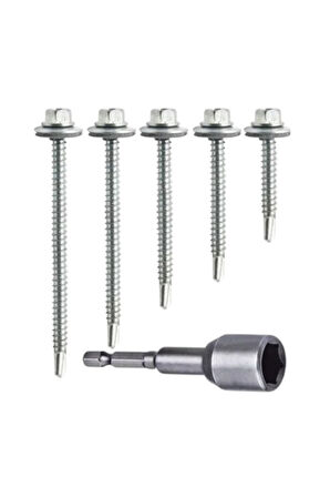 Trapez Çatı Vidası (5,5X25MM - 50'Lİ PAKET) M8 Vida Sıkma Ucu (1 ADET)