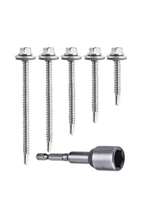 Trapez Çatı Vidası (5,5X38MM - 50'Lİ PAKET) M8 Vida Sıkma Ucu (1 ADET)