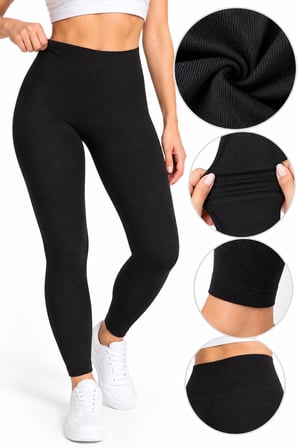 Kadın 4 Mevsim Tayt Siyah Yüksek Bel Esnek Günlük Rahat Kumaş Tayt S/M L/XL 2XL