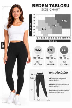 Kadın 4 Mevsim Tayt Siyah Yüksek Bel Esnek Günlük Rahat Kumaş Tayt S/M L/XL 2XL