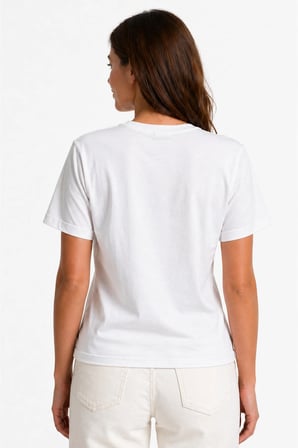 Atatürk Baskılı Beyaz Tişört Unisex %100 Pamuk Rahat Kalıp Günlük T-Shirt