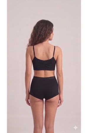 Westic Giyim Kadın Siyah Dikişsiz Pedli Büstiyer - Seamless İnce Askılı Büstiyer