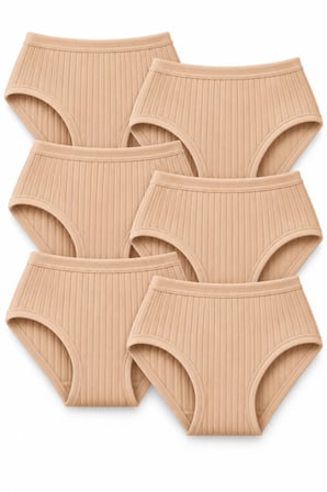 Kadın Kaşkorse Bambu Bato Külot 6'lı Paket Yüksek Bel %94 Bambu %6 Elastan Esnek Rahat