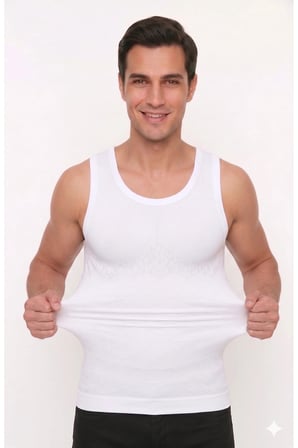 Erkek Korse Atlet Dikişsiz Sıkılaştırıcı Göbek Toparlayıcı Göğüs Şekillendirici Slim Fit Atlet