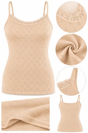 Kadın Pamuklu İp Askılı Dantelli Atlet 6’lı Paket %100 Pamuk Siyah Beyaz Ten M-L-XL-2XL