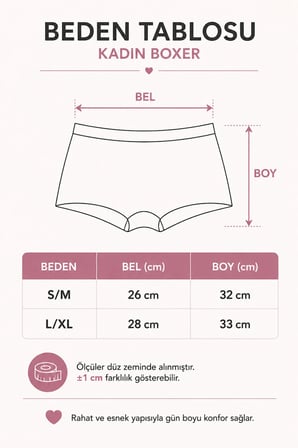 Yüksek Bel Lazer Kesim Kadın Boxer Dikişsiz İz Yapmaz Kaymaz Bantl