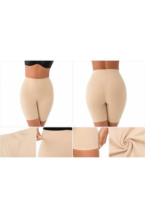 2 Beden Küçülten Kadın Yüksek Bel Paçalı Korse – Toparlayıcı Seamless Lazer Kesim Şort Korse
