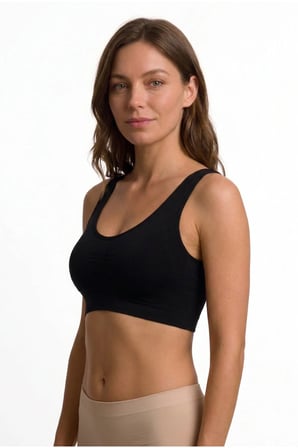 Kadın Dikişsiz Seamless Spor Sütyeni Pedli Toparlayıcı Kalın Askılı Büstiyer