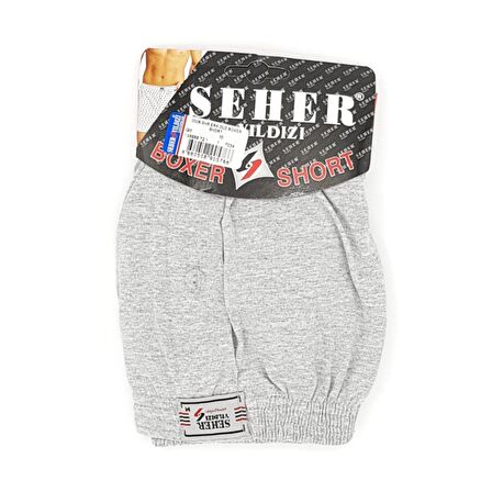 Seher 2 Adet Gri Renk Penye Boxer