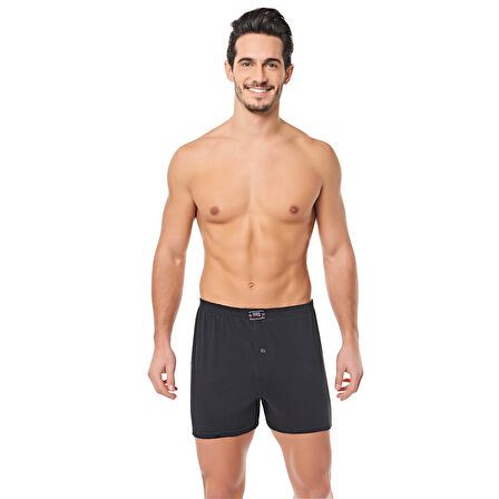Seher 3 Adet Siyah Renk Penye Boxer