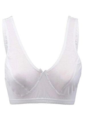 6 Adet Beyaz Renk Penye Bady Sütyen