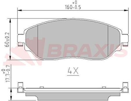 Braxıs Aa0606 Fren Balatası Ön Trafıc III 14> Vıvaro B 14>