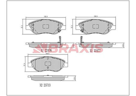 Braxıs Aa0696 Fren Balatası Ön Egea 15> Buyuk Tıp