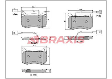 Braxıs Aa0782 Fren Balatası Ön Alfa Gıulıa 15 >