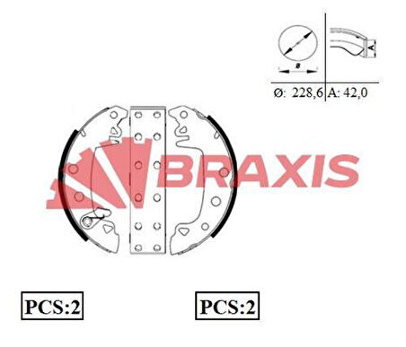 Braxıs Ac0002 Arka Fren Balatası Pabuc R12 M131 C15 (Percınlı Cırcırlı)