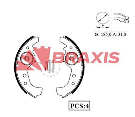 Braxıs Ac0005 Arka Fren Balatası Pabuc Uno 59