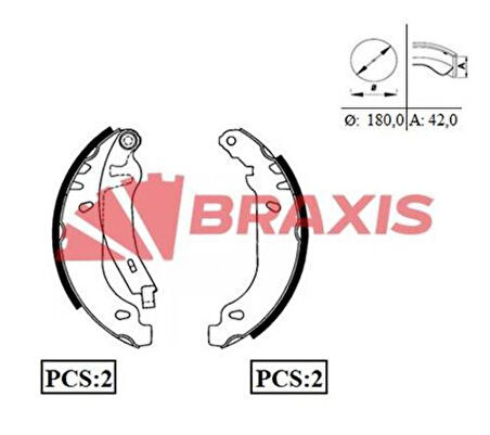 Braxıs Ac0013 Arka Fren Balatası Pabuc R11 R19 R21 Manager Twıngo Clıo I (90>98)