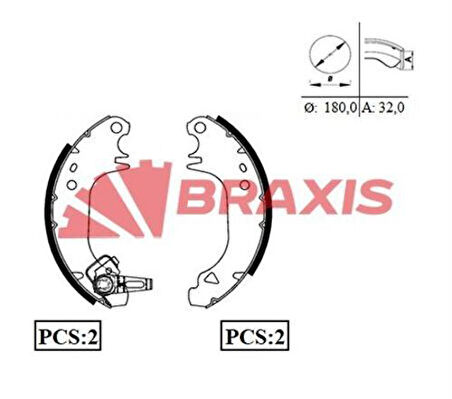 Braxıs Ac0017 Arka Fren Balatası Pabuc P106 Saxo Abssız