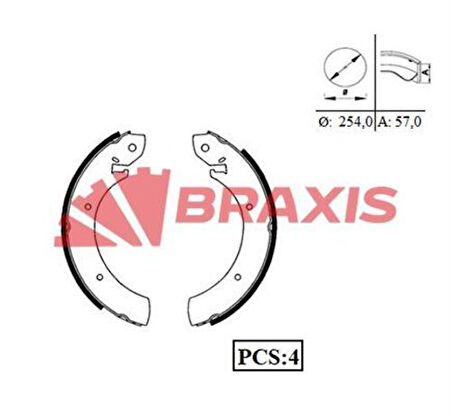 Braxıs Ac0021 Arka Fren Balatası Kampana H100 Mınıbus Kamyonet 94-05 Musso 96> Korando 96> Actyon 05> Kyron 05> Levend