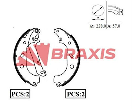 Braxıs Ac0037 Arka Fren Balatası Pabuc Connect 1.8Tdcı 02>12