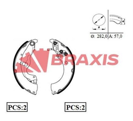 Braxıs Ac0068 Arka Fren Pabuclu Balata J9 Premıer 09> Karsan J9