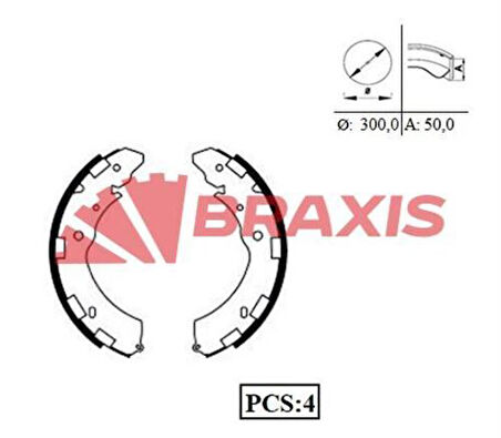 Braxıs Ac0077 Arka Fren Balatası Pabuc Fullback 16> L200 06>13 D Ma13>