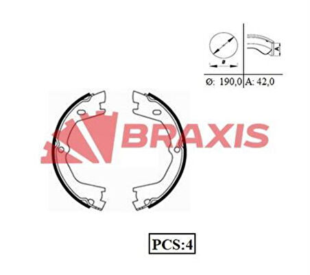 Braxıs Ac0088 Arka Fren Pabuclu Balata Daıly I II III IV V Vı 99> Mascott (90) (110) (120) 190-41