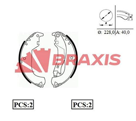 Braxıs Ac0092 Arka Fren Balatası Pabuc Doblo Albea 1.2 1.3 1.4 1.6 1.8